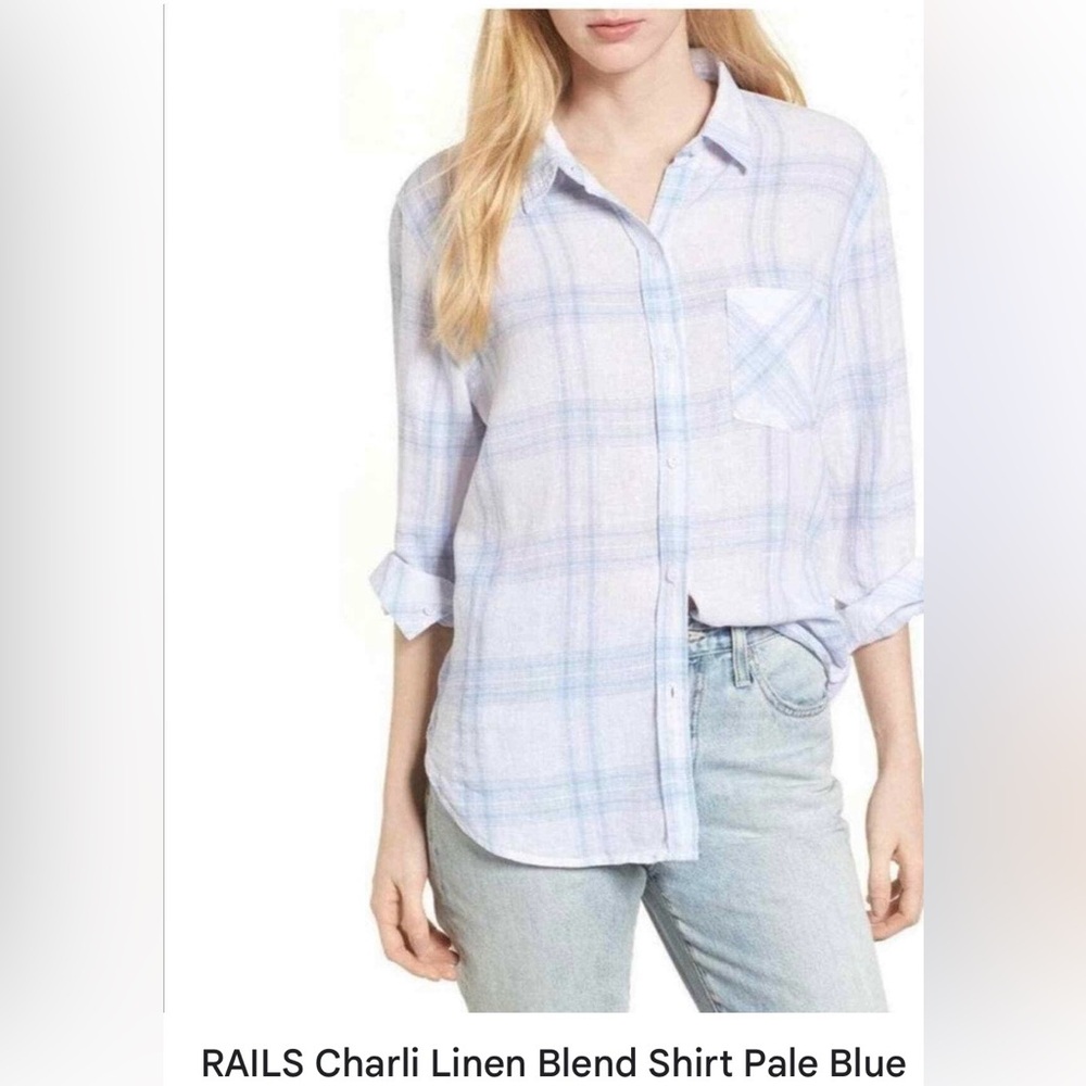 Rails Light Blue Plaid Shirt